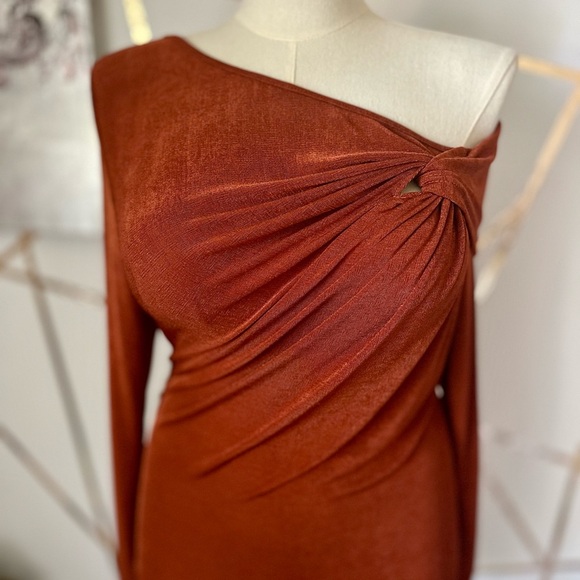 SHEIN Prive Asymmetrical Neck Twist Front Top (883) - Picture 3 of 9